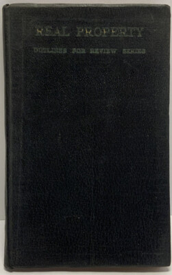 Vintage Leather-Bound Law Book, “Real Property” Outlines for Review Series 1928-image
