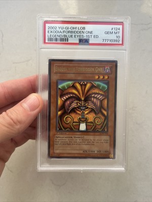 2002 Exodia the Forbidden One 1st Edition LOB-124 PSA 10 Gem Mint Glossy-image