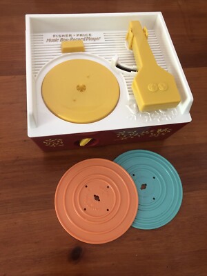 Fisher Price Music Box Toy Record Player 2 Discs Works 2014-image