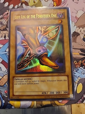 Yugioh Exodia Left Leg of the Forbidden One LOB-121 Unlimited Ultra Rare - MINT-image