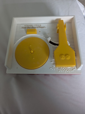2014 Vintage Replica Fisher Price Music Box Toy Record Player W 4 Discs (Parts!)-image