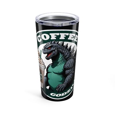 Godzilla Tumbler 20oz - Kaiju Gojira Ceramic Travel Mug, Monster Movie Fan Gift-image