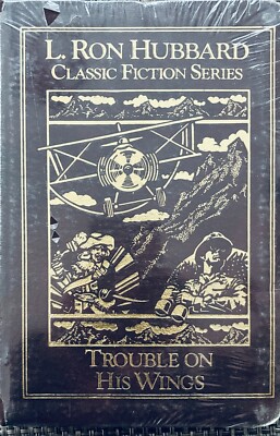 L RON HUBBARD BOOK CLASSIC FICTION SERIES LEATHER HC TROUBLE ON HIS WINGS SEALED-image