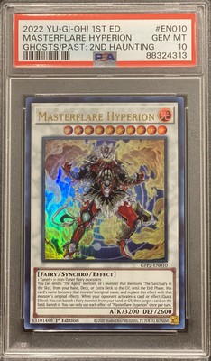 2022 PSA 10 YUGIOH GFTP2 1ST ED ULTRA RARE MASTERFLARE HYPERION 💫-image