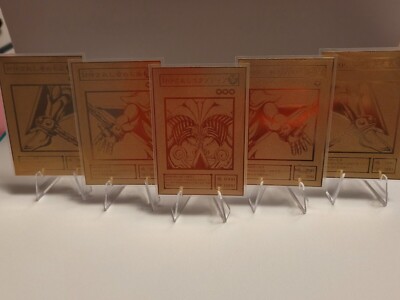 Exodia The Forbidden One 5pc YuGiOh Metal Card Field Center Token Set -image