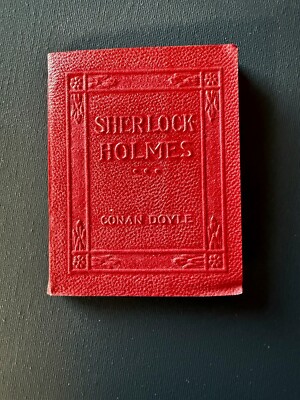 1920s Small Red Book SHERLOCK HOLMES Sir Arthur Conan Doyle Little Leather-image