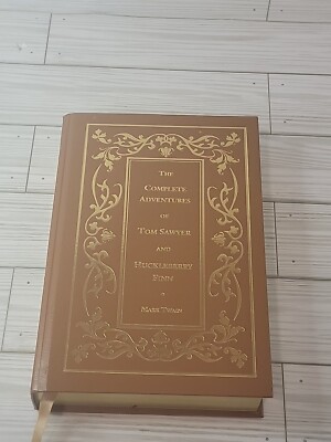 Tom Sawyer & Huckleberry Finn By Mark Twain Leather Borders Classics 2004 USA-image