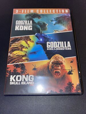 3-Film Coll.Godzilla Vs Kong, King Of The Monsters,Kong-Used Good, broken case-image