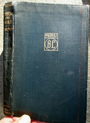 Vintage BL Modern Library Edition Fathers and Sons by Ivan Turgenev Leather OLD!-image