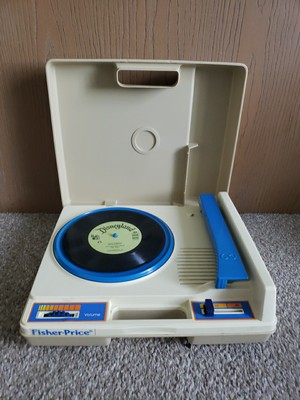 Vintage 1978 Fisher Price Record Player Model 825 Kid Phonograph Turntable Works-image