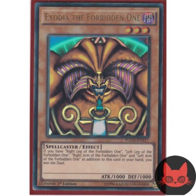 Yugioh Exodia the Forbidden One YGLD-ENA17 Ultra Rare 1st Edition LP-image