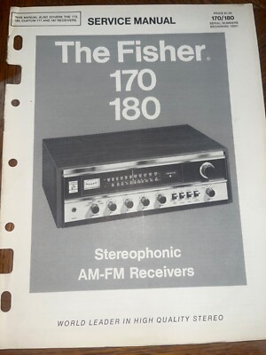 Fisher 170 180 Service Manual Receiver Original-image