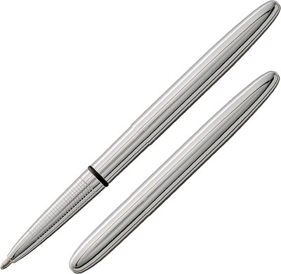 Fisher Space Pen Chrome Bullet Pen, Ballpoint, Brass, Black Ink, Gift Box-image