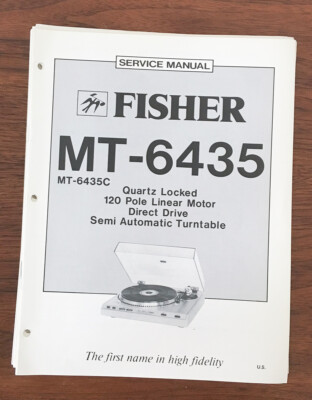 Fisher MT-6435 Record Player / Turntable Service Manual *Original*-image