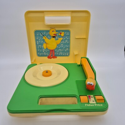 Sesame Street Vinyl Record Player Fisher Price Vintage 1983 Big Bird Muppets-image