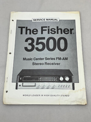 Fisher Model 3500 Original Service Manual Free Shipping-image