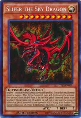 YU-GI-OH SLIFER THE SKY DRAGON LIMITED ED SECRET RARE M/MINT CT13-EN001-image