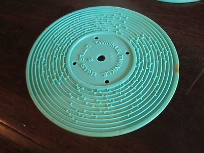 Fisher Price Record Player vintage part 995 Teal Twinkle Little Star Au Claire 2-image