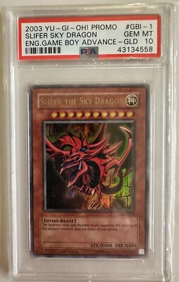 Yu-Gi-Oh! Slifer The Sky Dragon GBI-001 Gold God PSA 10 Gem Mint-image