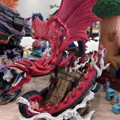 RED Yu-Gi-Oh Slifer the Sky Dragon Egyptian God Figure Model Statue Boxed Gift-image