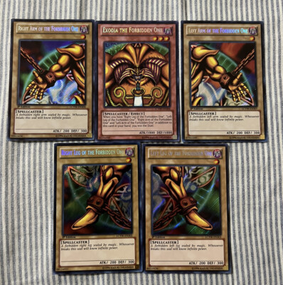Yu-Gi-Oh! LCYW 302-306 Complete Exodia Set - NM - four 1st Ed, one Unlimited...-image
