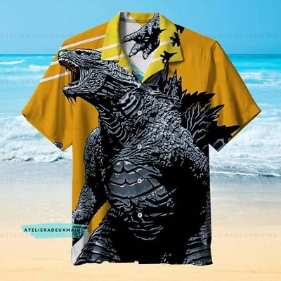 My Favourite Godzilla Hawaiian Shirt Full Size S-5XL NEW-image