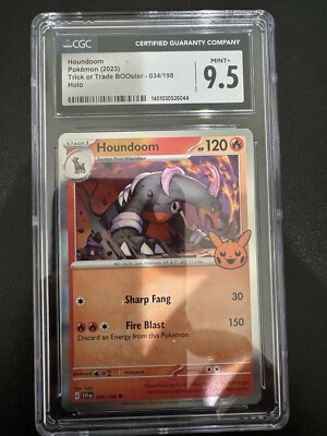 Pokemon Houndoom Trick Or Trade 34 Holo CGC Graded 9.5 Mint Not PSA Card-image