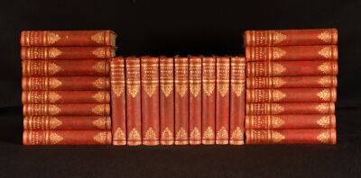 c1887 25Vols The Waverley Novels Edinburgh Edition Morocco Sir Walter Scott-image