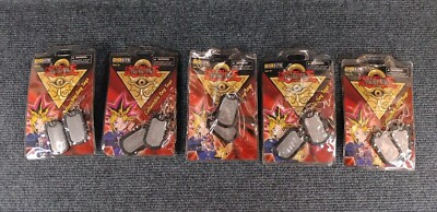Vintage 2002 Yu-Gi-Oh Collectible Dog Tags Lot of 5-image