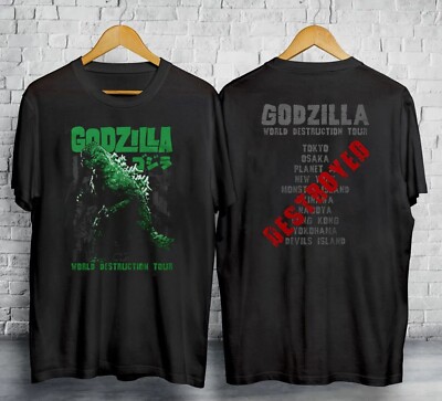 Godzilla World Destruction Tour T Shirt Licensed Pop Culture Movie S-5XL-image