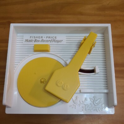 2014 Fisher Price Music Box Record Player Red Yellow Reproduction Classic Toy -image