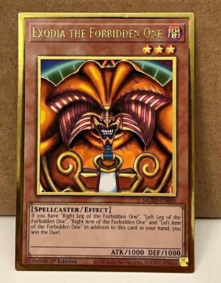 Yugioh: Exodia The Forbidden One - *Iconic Card* 1st Edition Gold Holo - NM-image