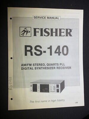 Fisher RS-140 Service Manual AM/FM Stereo Synthesizer Receiver Original-image