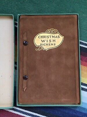 Charles Dickens Christmas Wish Leather Gift Book-image