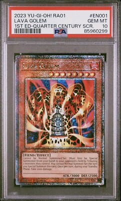 2023 PSA 10 YUGIOH 25TH ANNI STARLIGHT QUARTER CENTURY LAVA GOLEM 🔥-image
