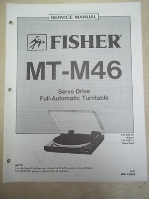 Fisher Service/Repair Manual~MT-M46 Turntable-image