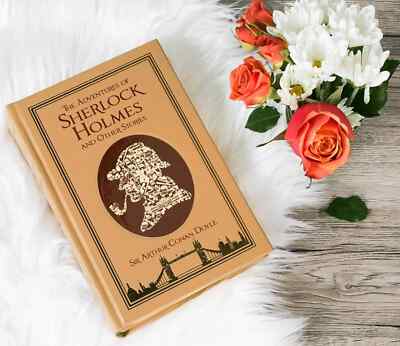 NEW RETURN OF Sherlock Holmes & Stories by Conan Doyle Leather Bound Hardcover-image