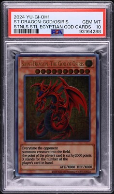 2024 Yu-Gi-Oh! Saint Dragon The God of Osiris Stainless Steel PSA 10 GEM-image