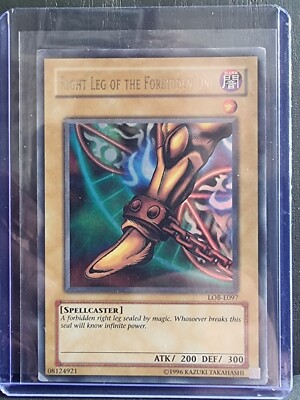 YUGIOH - RIGHT LEG OF THE FORBIDDEN ONE - LOB-E097 - ULTRA RARE - 1ST EDITION-image