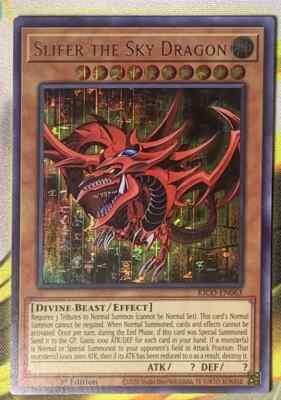 yugioh card collection brand new Slifer The Sky Dragon Egyptian God Card-image