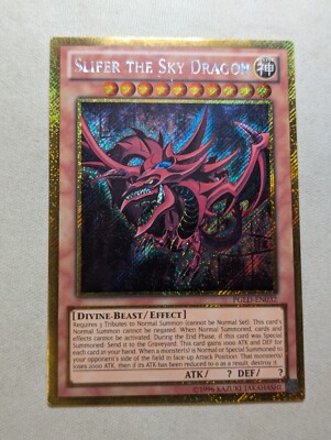 Yugioh Slifer the Sky Dragon PGLD EN032 Gold Secret Rare UNL ED - LP-image