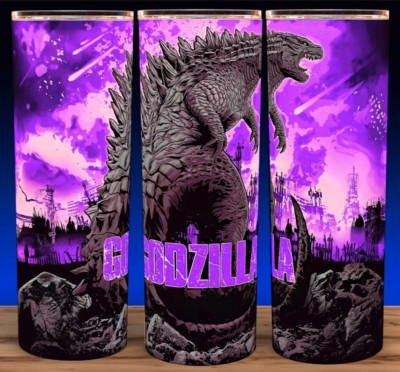 Godzilla King of Monsters Purple Cup Mug Tumbler 20oz-image