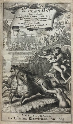1665 Claudian(i): Quae exstant Nic. Heinsius House of Elzevir Imprint (Daniel)-image