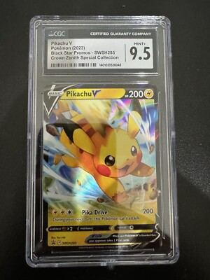 Pokemon Pikachu V Crown Zenith Promo Holo CGC Graded 9.5 Mint Not PSA Card-image