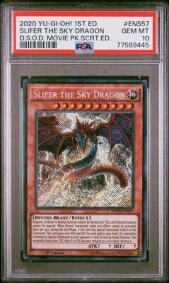 YuGiOh Slifer the Sky Dragon MVP1-ENS57 Secret Rare 1st Edition PSA 10-image