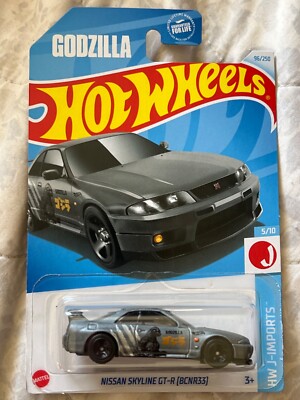 Hot Wheels Nissan Skyline GT-R BCNR33 Godzilla Grey #96 Mainline 2024 Case N New-image