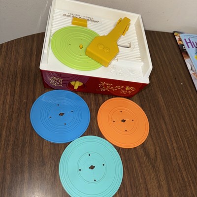 Vintage Fisher Price Record Player Works! Includes 4 records-image