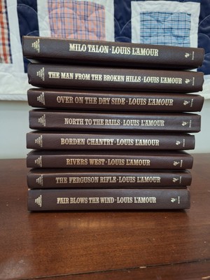 Louis L’Amour Leatherette Books Lot Of 8 Talon/Chantry Series-image