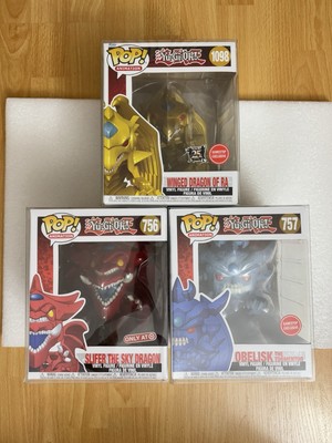 Funko Pop! Yugioh Egyptian God Obelisk, Slifer, Winged Dragon of Ra & Protectors-image