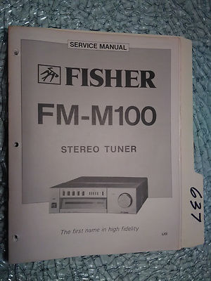 Fisher FM-M100 service manual original repair book stereo receiver tuner radio-image